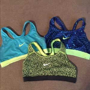 3 Nike sports bras